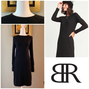 Banana Republic Black Medium Shreth Sweater Dress